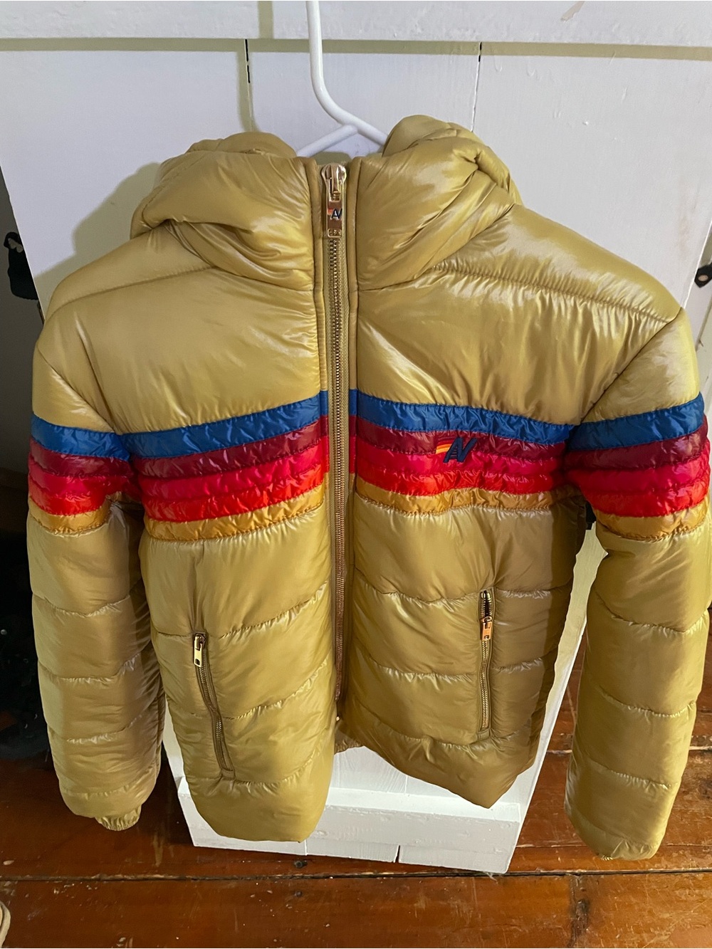 Aviator nation 5 STRIPE TREKKER JACKET - GLOSSY KHAKI - Picture 5 of 8